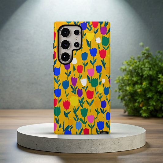🌷 Bold Tulip Garden Protective Phone Case