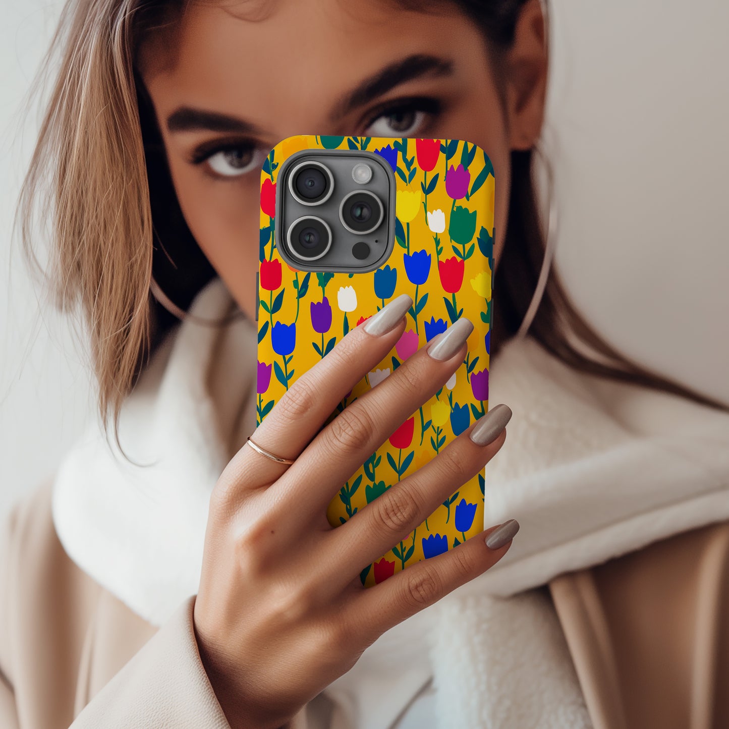 π· Bold Tulip Garden Protective Phone Case