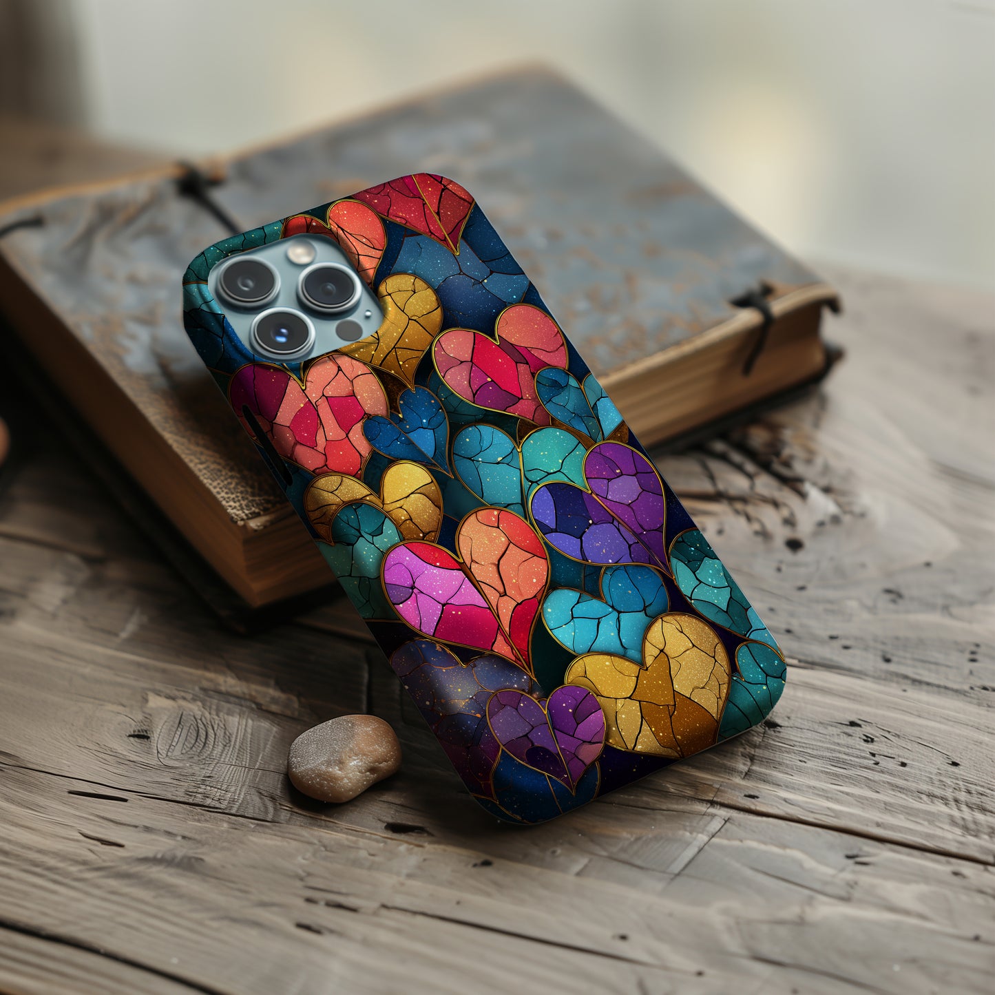 Vibrant Galaxy Heart Phone Case – Colorful Cosmic Love Design