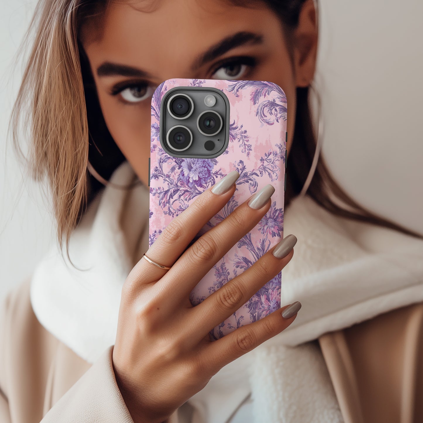 Blush Baroque Floral Phone Case