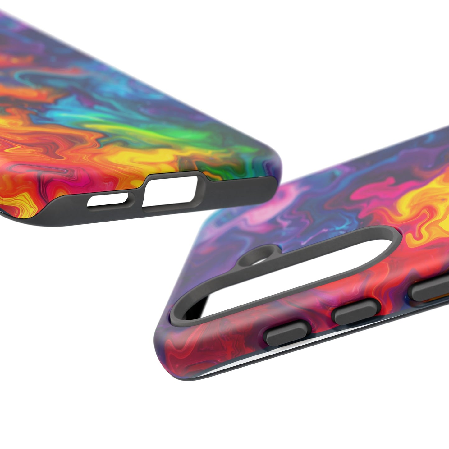 Vibrant Abstract Swirl Protective Phone Case – Color Explosion Art Design