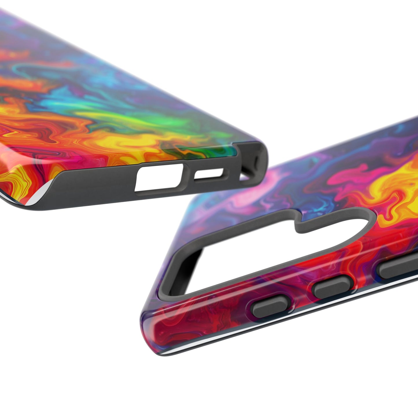 Vibrant Abstract Swirl Protective Phone Case – Color Explosion Art Design