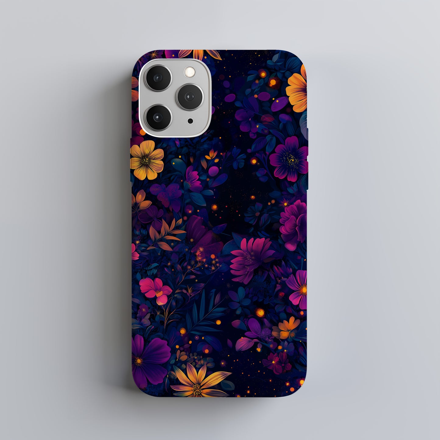 Midnight Blooms Phone Case – Elegant Florals with Nighttime Mystique