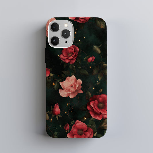 Starlit Roses Phone Case – Romantic Elegance Under a Cosmic Glow
