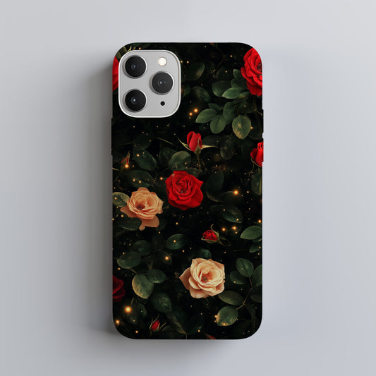 Starlit Roses Phone Case – Romantic Elegance Under a Cosmic Glow