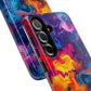 Vibrant Abstract Swirl Protective Phone Case – Color Explosion Art Design