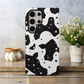 Cow Print & Stars Phone Case – Trendy, Cosmic, and Built for Protection