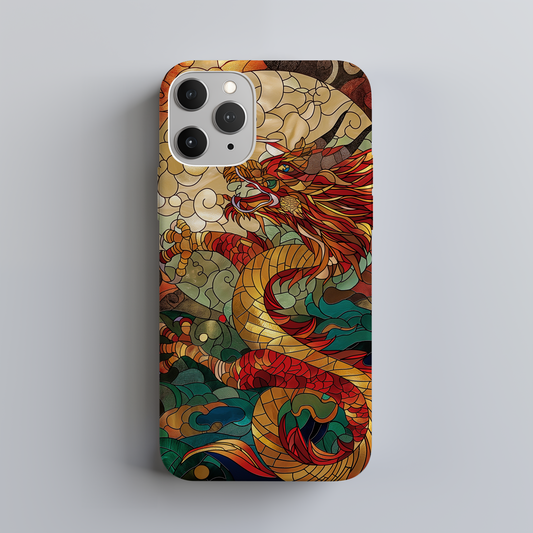 Year of the Dragon Stained Glass Phone Case – Bold Design, Unmatched Protection