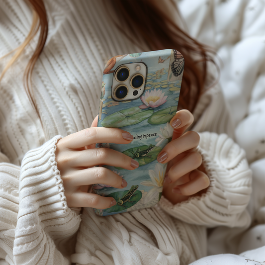 Vintage Lily Pond Phone Case – Timeless Elegance with Everyday Protection