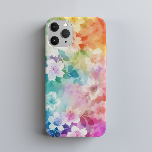 Rainbow Flowers Phone Case – Vibrant Blooms with Everyday Protection