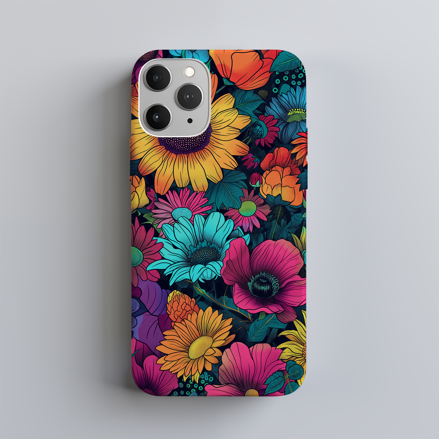 Retro 60s & 70s Floral Phone Case – Groovy Blooms with Modern Protection