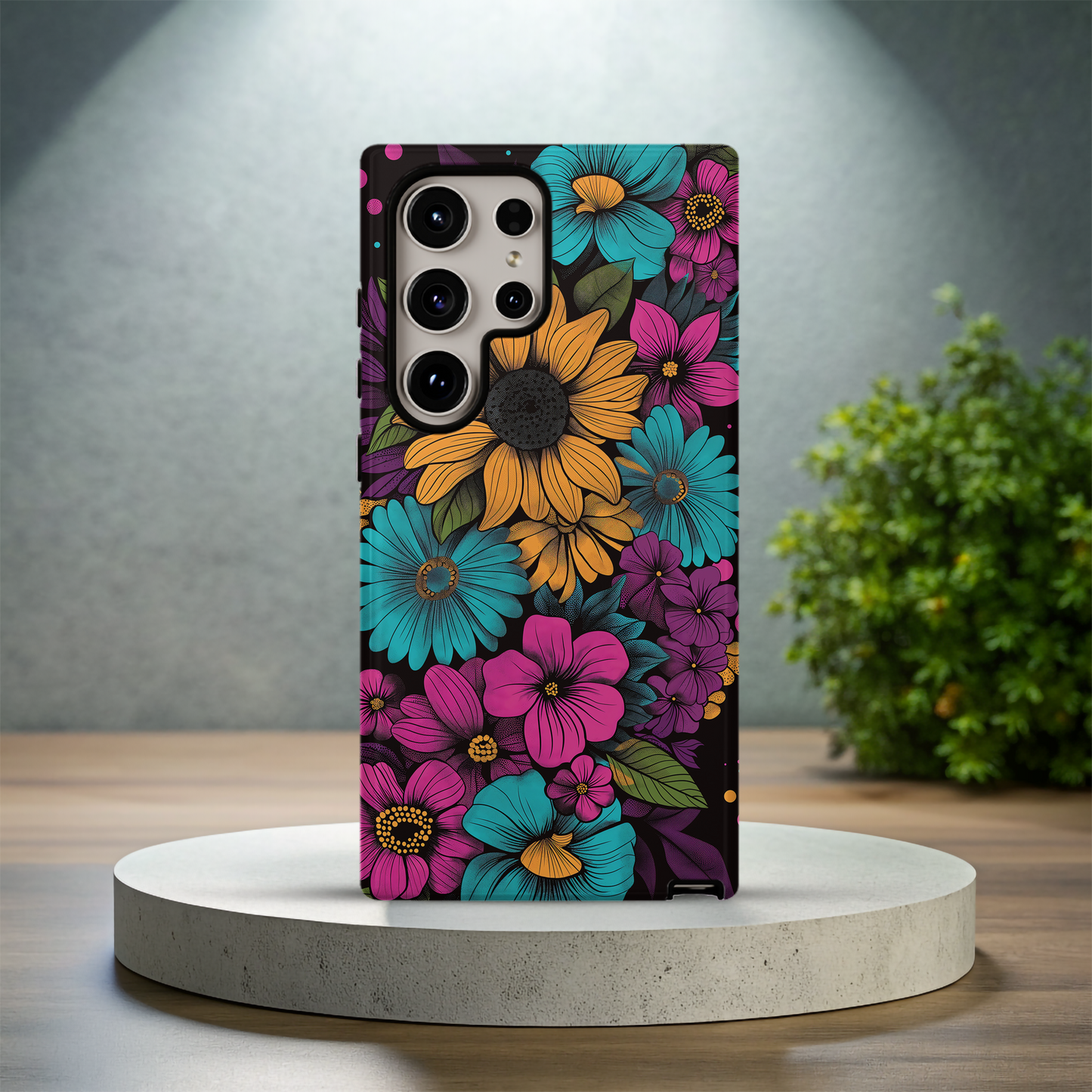 Retro 60s & 70s Floral Phone Case – Groovy Blooms with Modern Protection