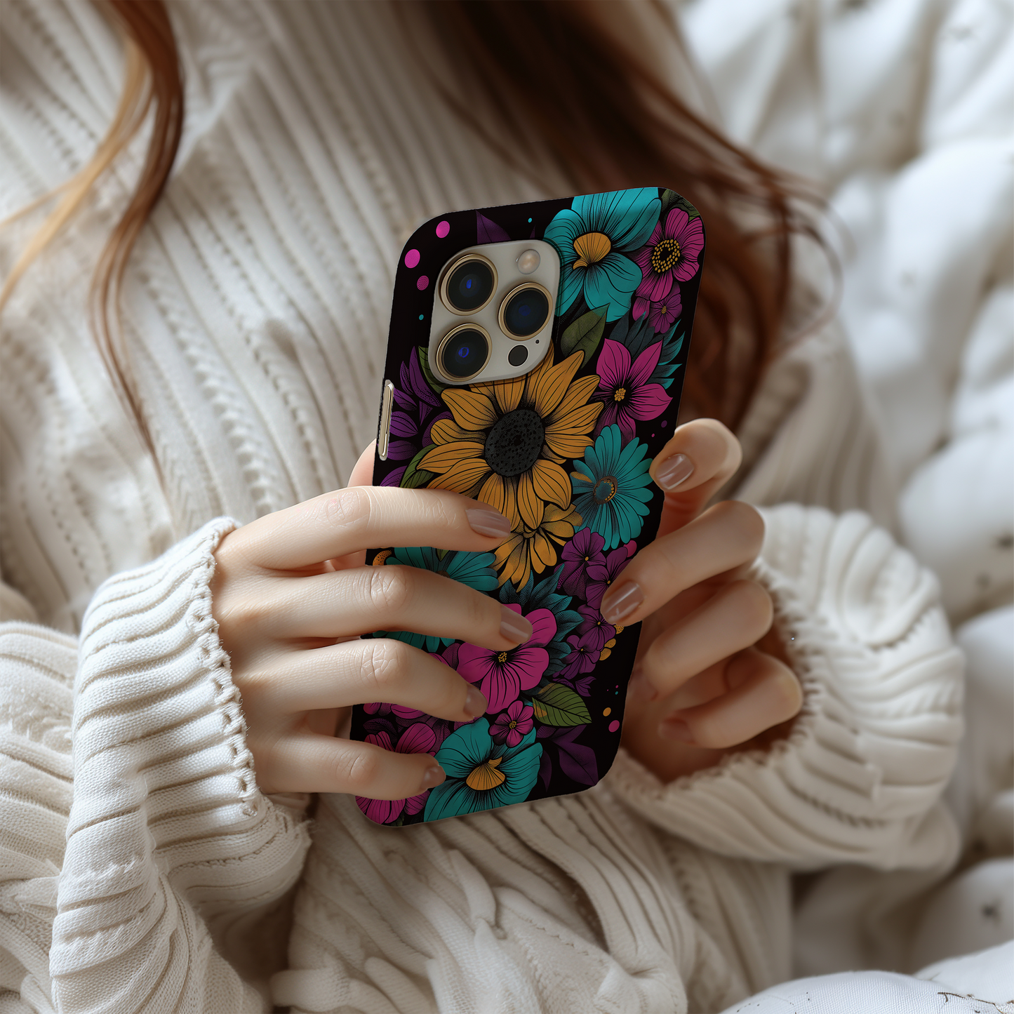 Retro 60s & 70s Floral Phone Case – Groovy Blooms with Modern Protection