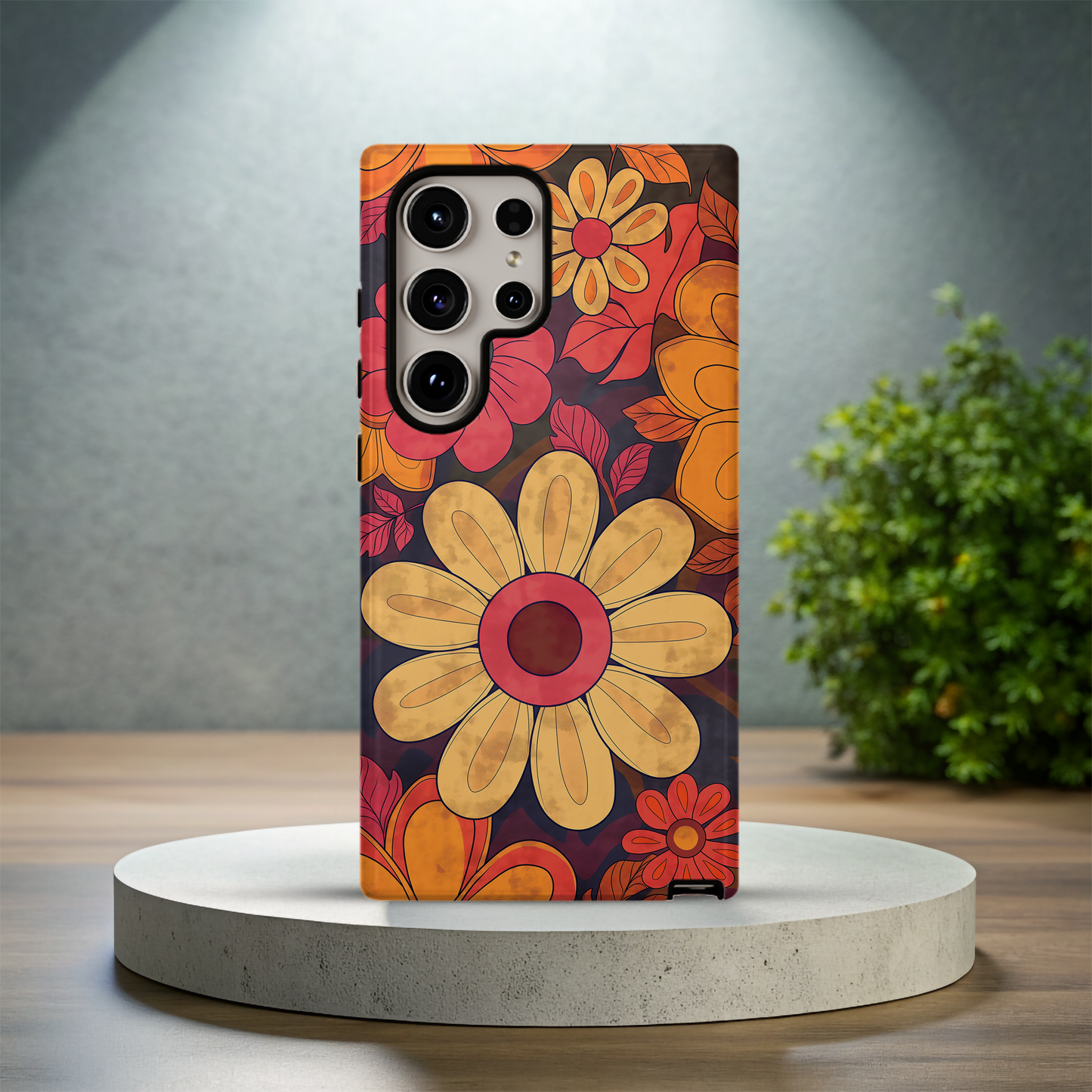 Retro 60s & 70s Floral Phone Case – Groovy Blooms with Modern Protection