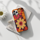 Retro 60s & 70s Floral Phone Case – Groovy Blooms with Modern Protection