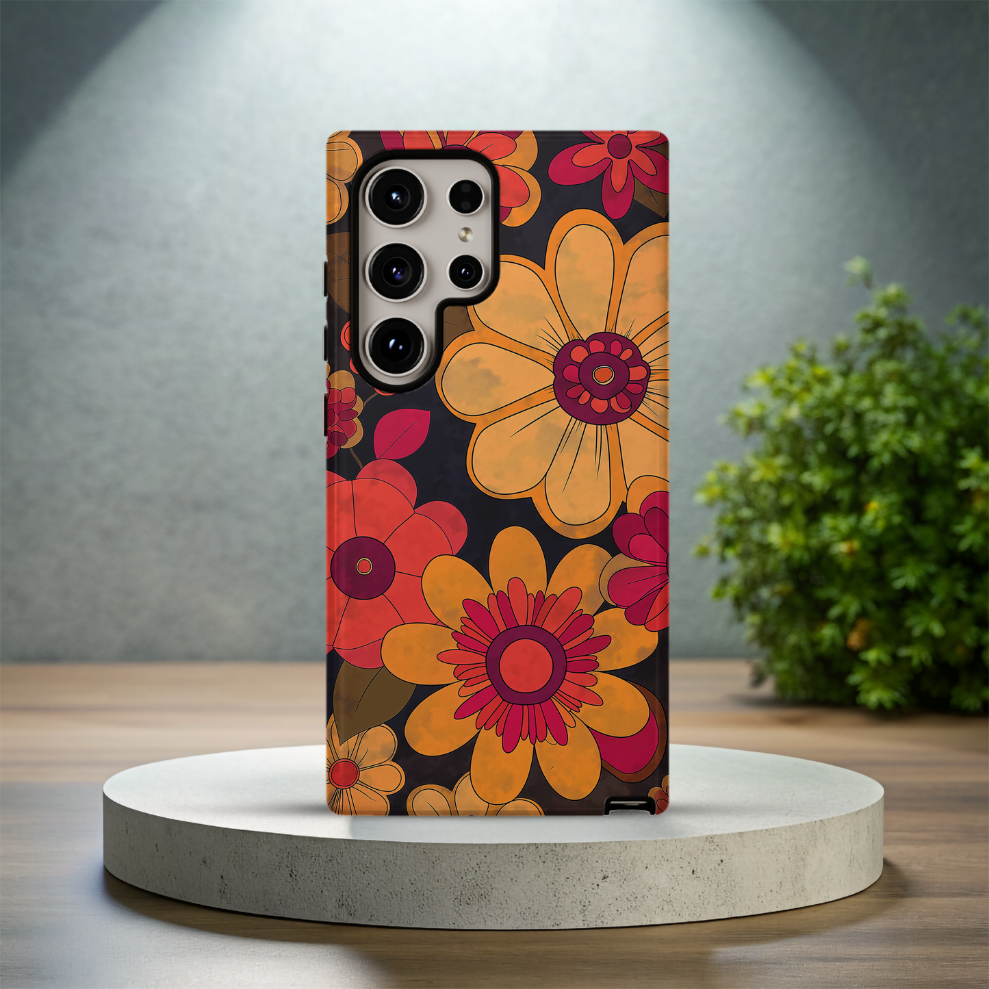 Retro 60s & 70s Floral Phone Case – Groovy Blooms with Modern Protection
