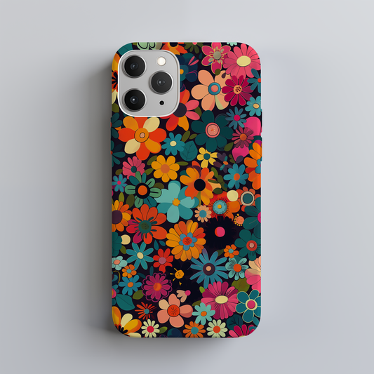 Retro 60s & 70s Floral Phone Case – Groovy Blooms with Modern Protection