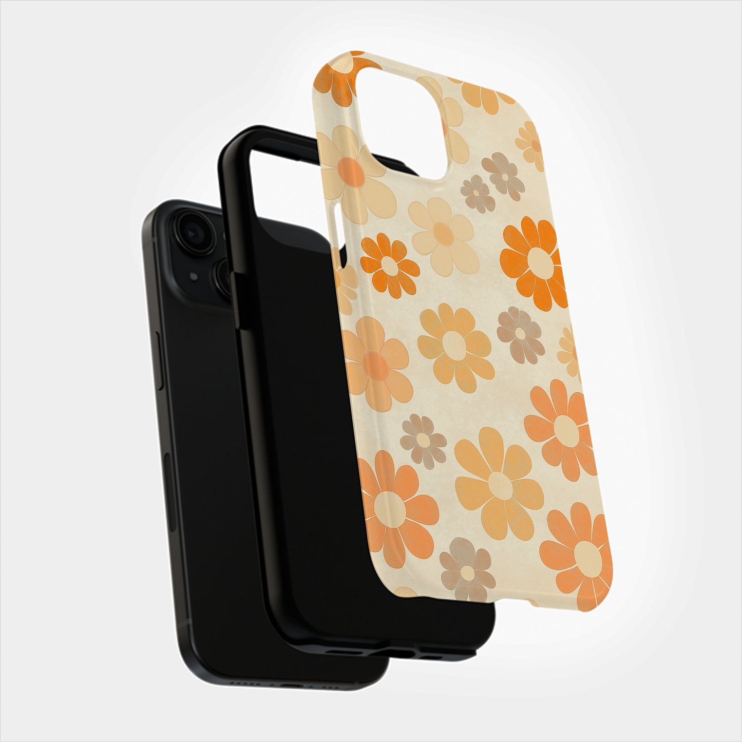 Retro 60s & 70s Floral Phone Case – Groovy Blooms with Modern Protection