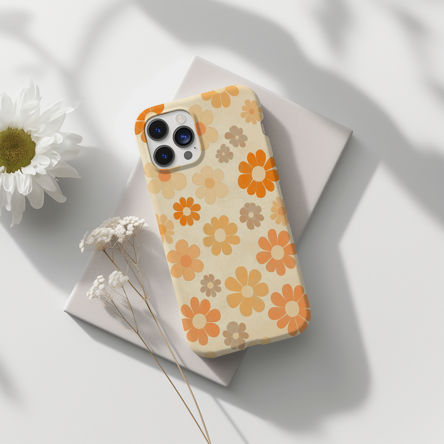Retro 60s & 70s Floral Phone Case – Groovy Blooms with Modern Protection