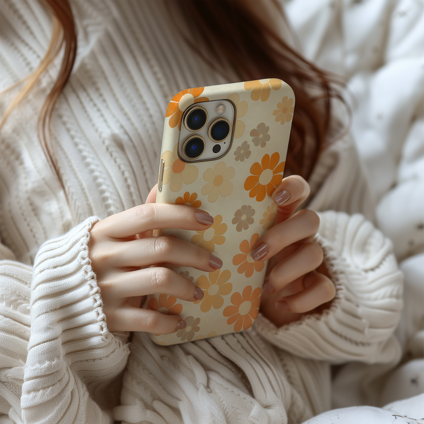 Retro 60s & 70s Floral Phone Case – Groovy Blooms with Modern Protection