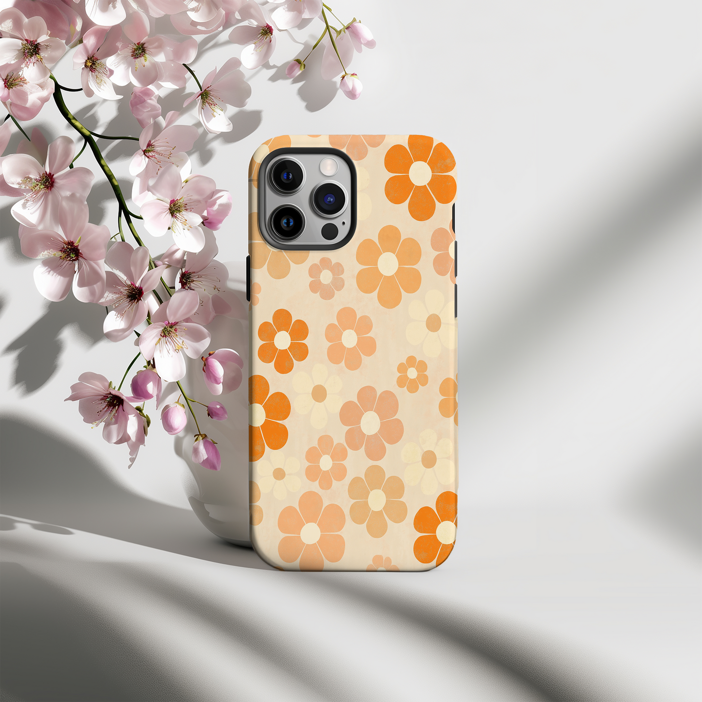 Retro 60s & 70s Floral Phone Case – Groovy Blooms with Modern Protection