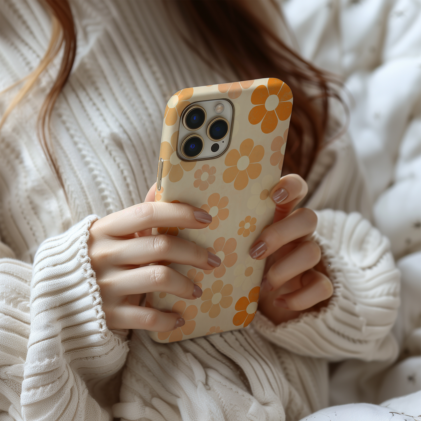 Retro 60s & 70s Floral Phone Case – Groovy Blooms with Modern Protection