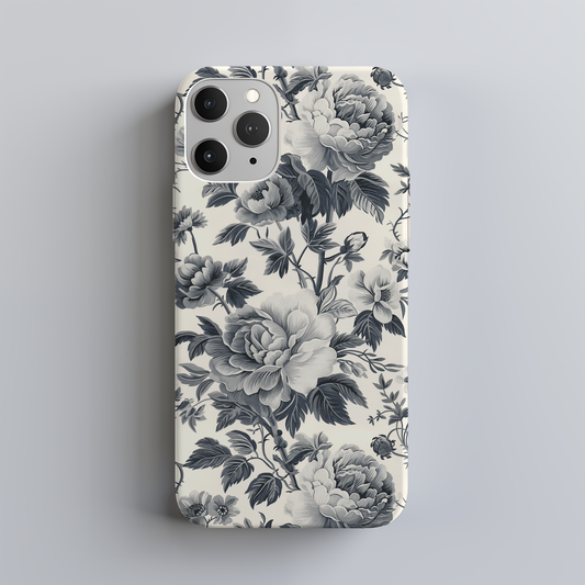 French Toile de Jouy Floral Phone Case – Timeless Elegance Meets Modern Protection