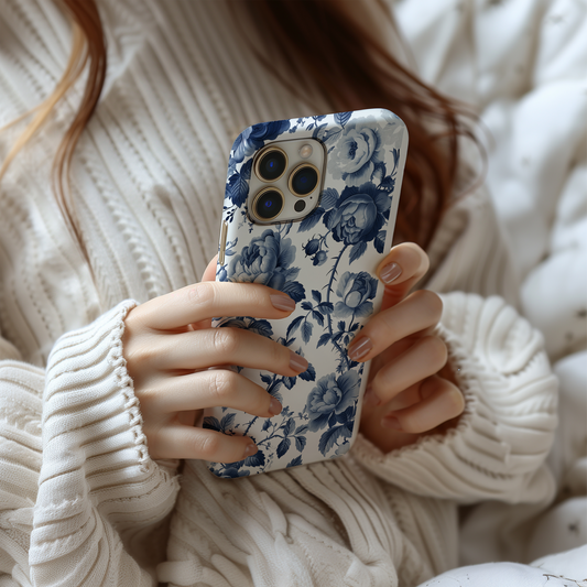 French Toile de Jouy Floral Phone Case – Timeless Elegance Meets Modern Protection