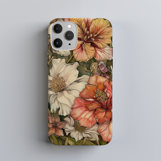 Vintage Floral Phone Case – Timeless Blooms with Modern Durability