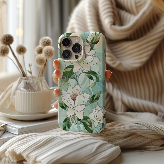 Majestic Magnolia Phone Case – Timeless Elegance with Everyday Protection