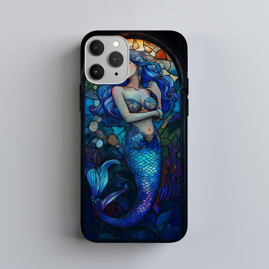Mermaid Stained Glass Phone Case – Ethereal Ocean Beauty with Everyday Protection