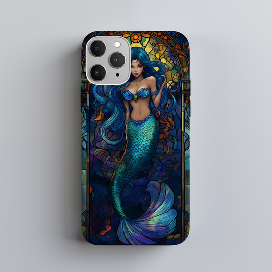 Mermaid Stained Glass Phone Case – Ethereal Ocean Beauty with Everyday Protection