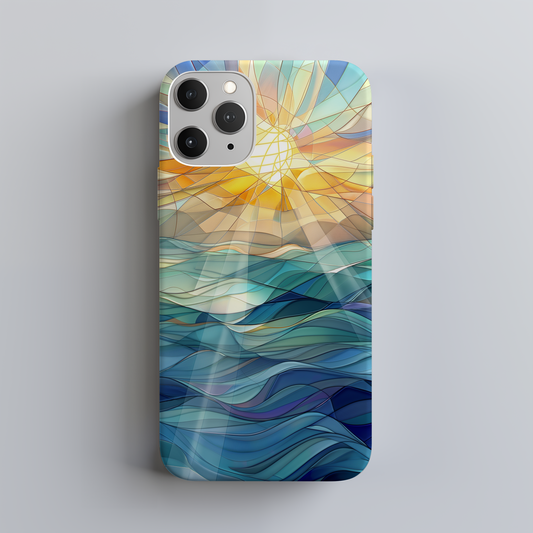 Sun Rays & Waves Phone Case – Radiant Energy with Everyday Protection