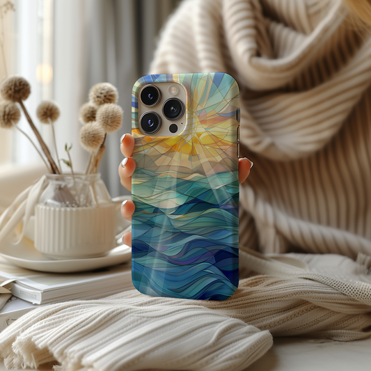Sun Rays & Waves Phone Case – Radiant Energy with Everyday Protection