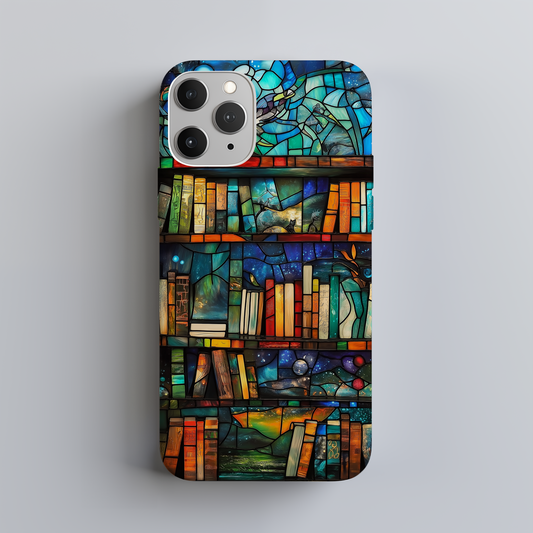 Whimsical Bookshelf Phone Case – A Magical Library with Everyday Protection