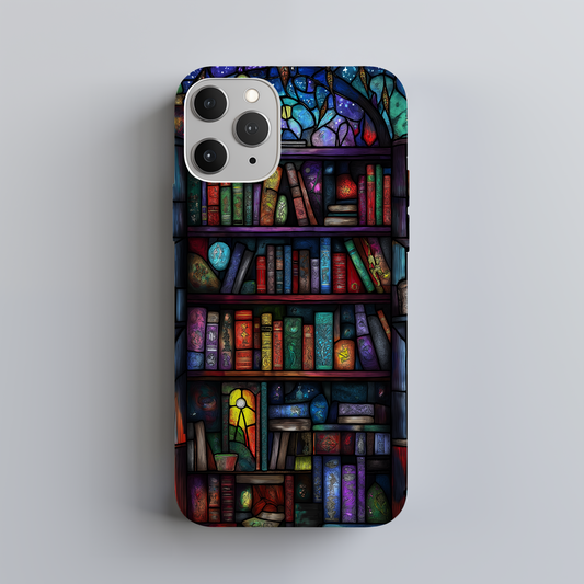 Whimsical Bookshelf Phone Case – A Magical Library with Everyday Protection