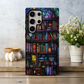 Whimsical Bookshelf Phone Case – A Magical Library with Everyday Protection