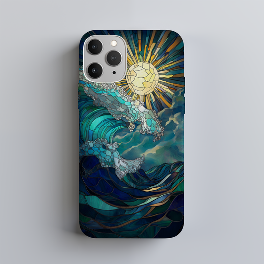 Sun Rays & Waves Phone Case – Radiant Energy with Everyday Protection