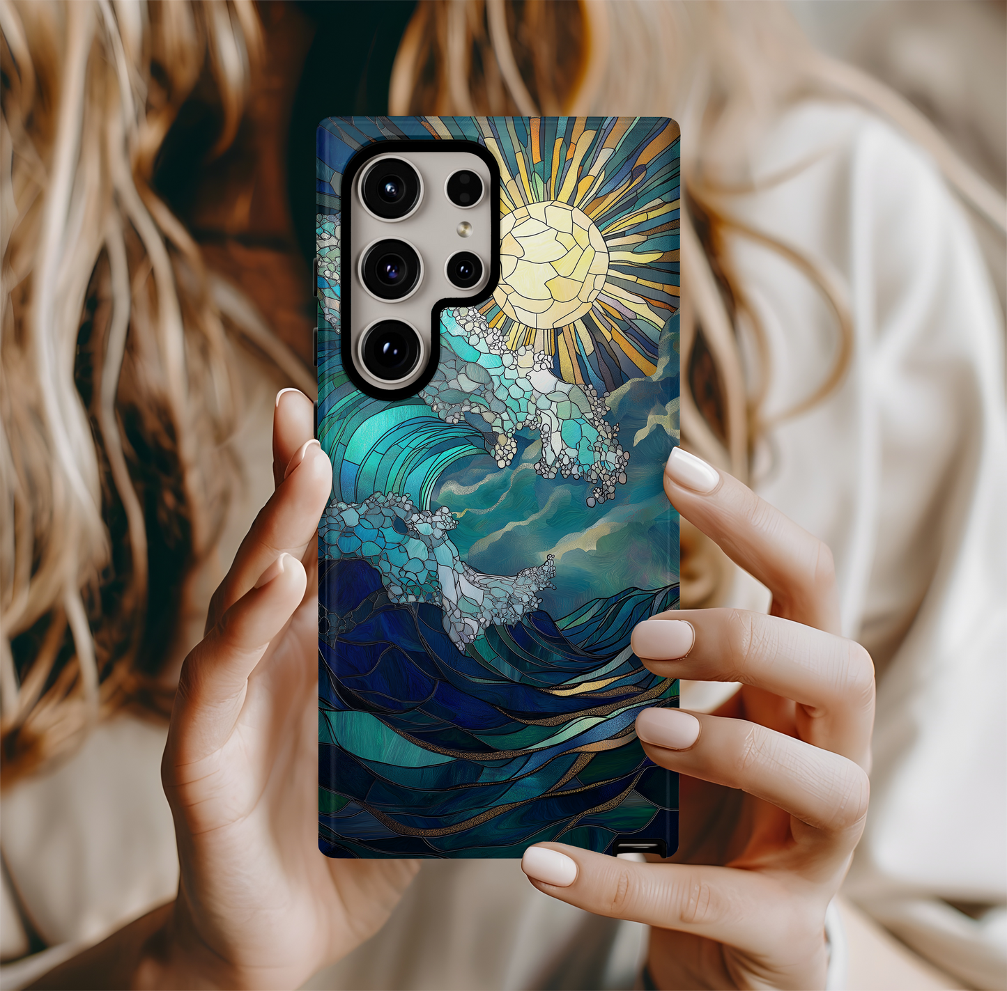 Sun Rays & Waves Phone Case – Radiant Energy with Everyday Protection
