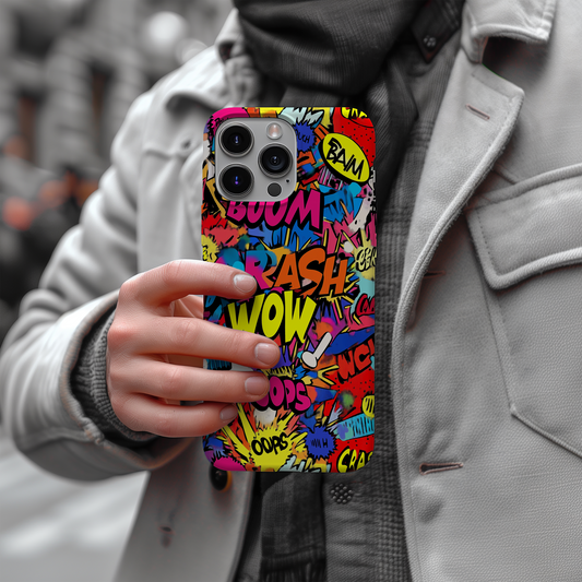 Pop Art Comic Phone Case – Bold Graphics with Everyday Protection