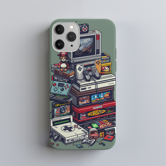 Retro Game Systems Phone Case – Nostalgic Gaming Fun with Everyday Protection