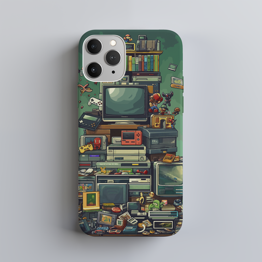 Retro Game Systems Phone Case – Nostalgic Gaming Fun with Everyday Protection
