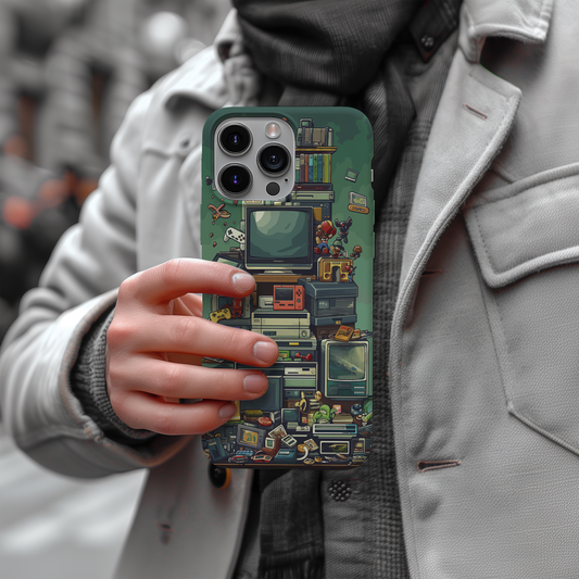 Retro Game Systems Phone Case – Nostalgic Gaming Fun with Everyday Protection