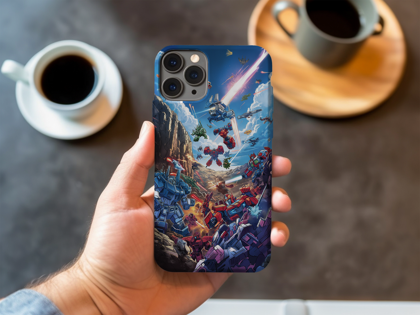 Retro Space Robots Phone Case – Futuristic Nostalgia with Everyday Protection