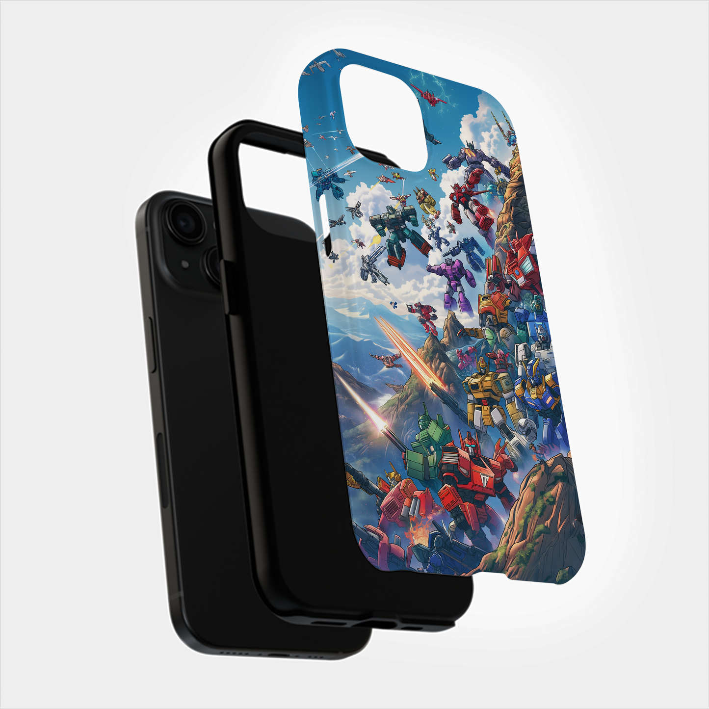 Retro Space Robots Phone Case – Futuristic Nostalgia with Everyday Protection