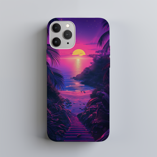 Neon Beach Phone Case – Vibrant Tropical Vibes with Everyday Protection