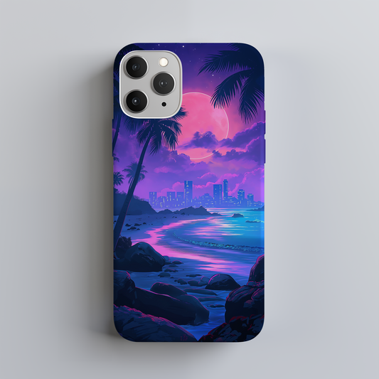 Neon Beach Phone Case – Vibrant Tropical Vibes with Everyday Protection