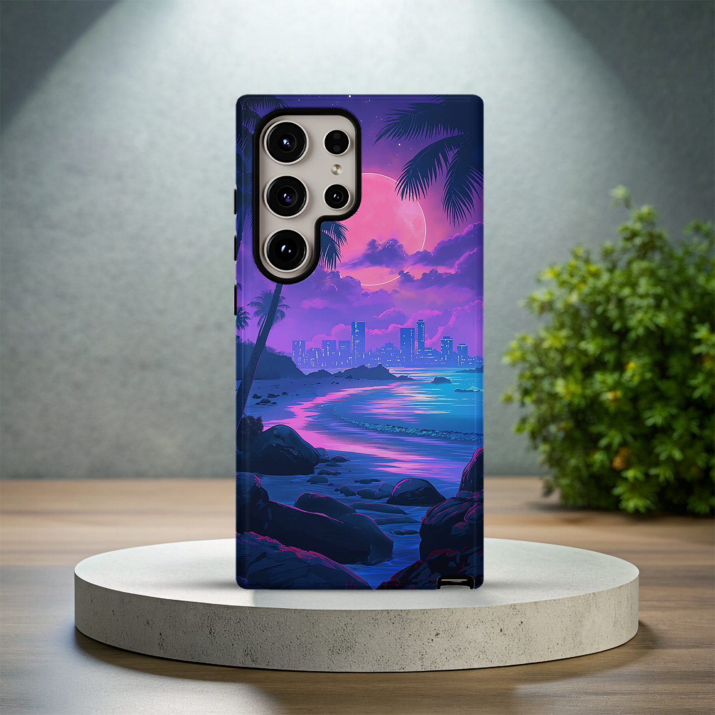 Neon Beach Phone Case – Vibrant Tropical Vibes with Everyday Protection