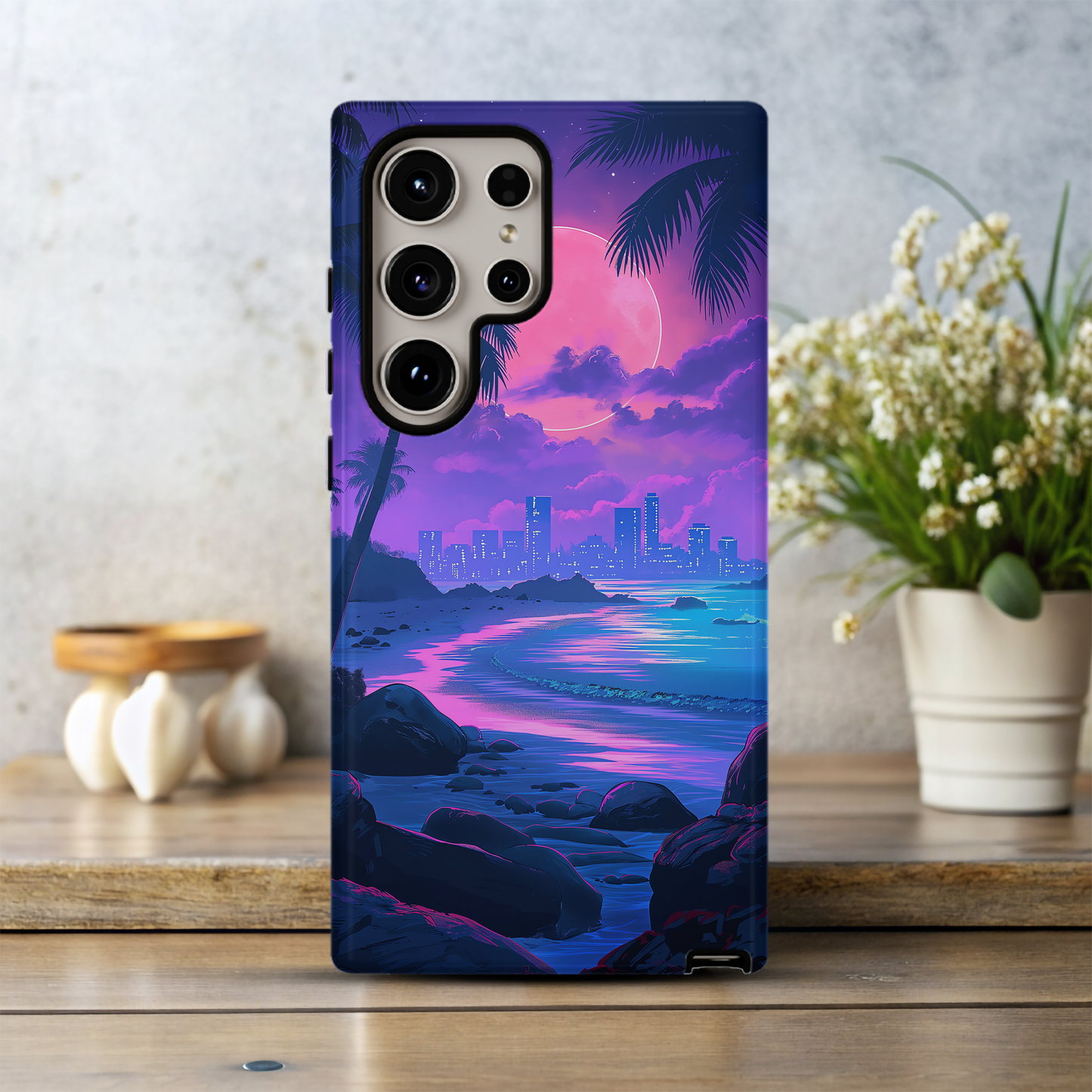 Neon Beach Phone Case – Vibrant Tropical Vibes with Everyday Protection