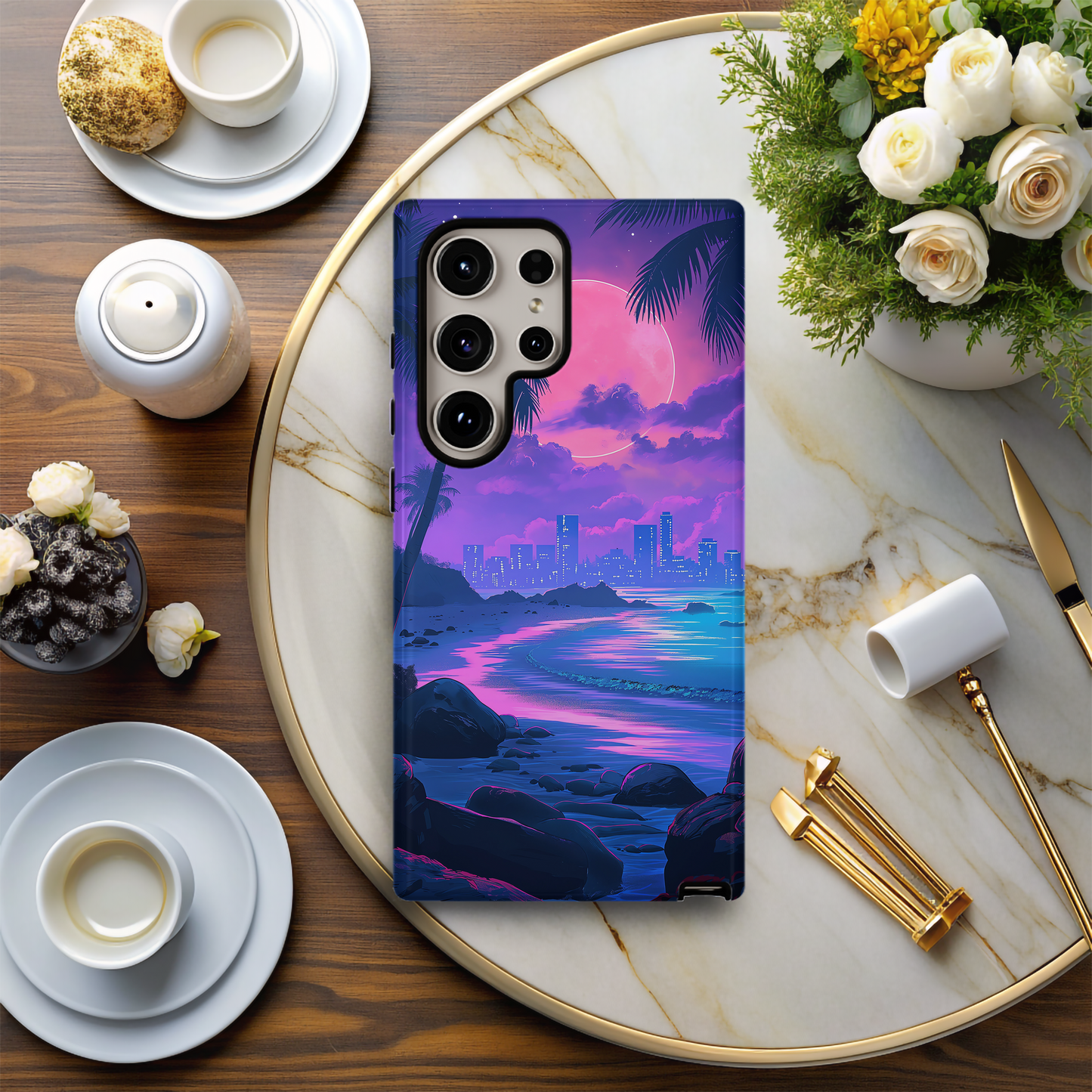 Neon Beach Phone Case – Vibrant Tropical Vibes with Everyday Protection